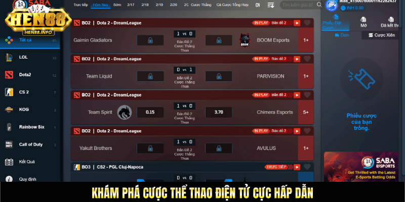 Khám phá cược thể thao điện tử cực hấp dẫn