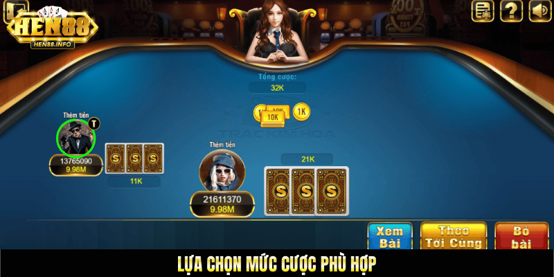 Lựa chọn mức cược phù hợp