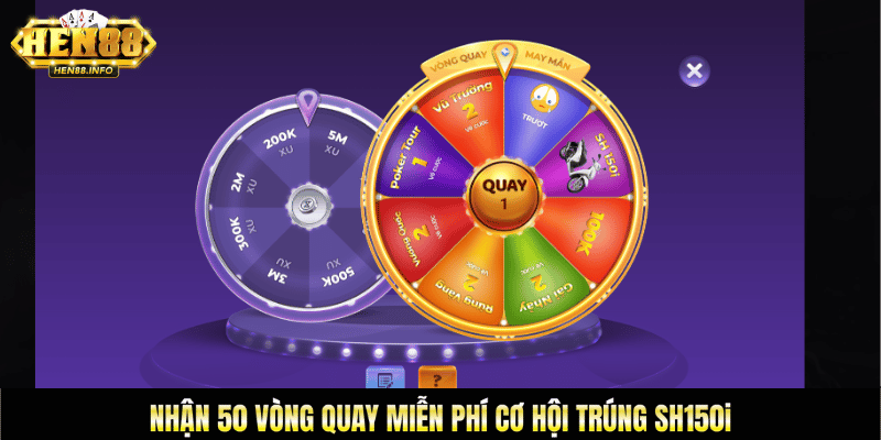Nhận 50 vòng quay miễn phí cơ hội trúng SH150i