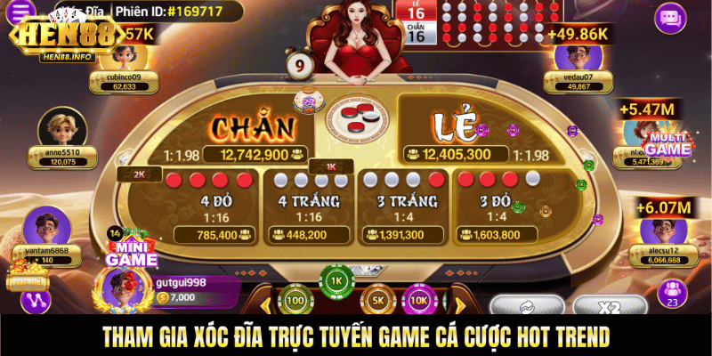 xóc đĩa trực tuyến